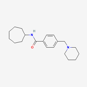 molecular formula C20H30N2O B4436817 N-cycloheptyl-4-(1-piperidinylmethyl)benzamide 
