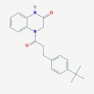 molecular formula C21H24N2O2 B4436829 4-[3-(4-tert-butylphenyl)propanoyl]-3,4-dihydro-2(1H)-quinoxalinone 