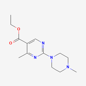 molecular formula C13H20N4O2 B4436851 ethyl 4-methyl-2-(4-methyl-1-piperazinyl)-5-pyrimidinecarboxylate 