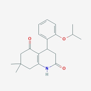 molecular formula C20H25NO3 B4436870 4-(2-isopropoxyphenyl)-7,7-dimethyl-4,6,7,8-tetrahydro-2,5(1H,3H)-quinolinedione 
