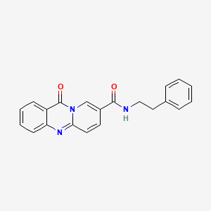 11-oxo-N-(2-phenylethyl)-11H-pyrido[2,1-b]quinazoline-8-carboxamide