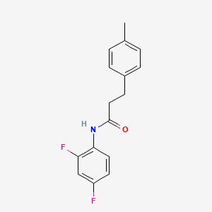 molecular formula C16H15F2NO B4436894 N-(2,4-difluorophenyl)-3-(4-methylphenyl)propanamide 