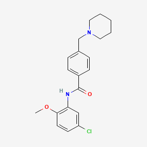 molecular formula C20H23ClN2O2 B4436899 N-(5-chloro-2-methoxyphenyl)-4-(1-piperidinylmethyl)benzamide 