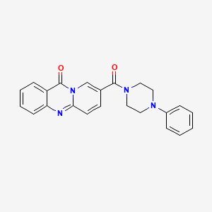 molecular formula C23H20N4O2 B4436904 8-[(4-phenyl-1-piperazinyl)carbonyl]-11H-pyrido[2,1-b]quinazolin-11-one 