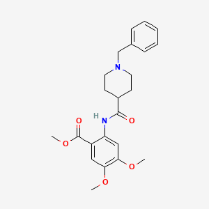 molecular formula C23H28N2O5 B4436911 methyl 2-{[(1-benzyl-4-piperidinyl)carbonyl]amino}-4,5-dimethoxybenzoate 