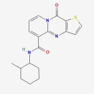 molecular formula C18H19N3O2S B4436936 N-(2-methylcyclohexyl)-10-oxo-10H-pyrido[1,2-a]thieno[3,2-d]pyrimidine-5-carboxamide 