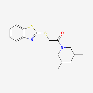 2-{[2-(3,5-dimethyl-1-piperidinyl)-2-oxoethyl]thio}-1,3-benzothiazole