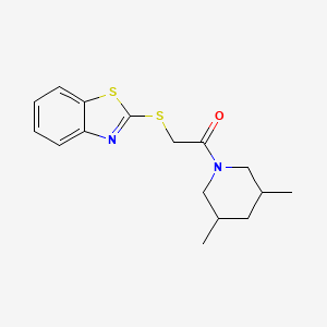 molecular formula C16H20N2OS2 B4436946 2-{[2-(3,5-dimethyl-1-piperidinyl)-2-oxoethyl]thio}-1,3-benzothiazole 