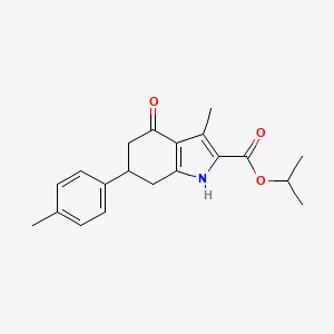 molecular formula C20H23NO3 B4436956 isopropyl 3-methyl-6-(4-methylphenyl)-4-oxo-4,5,6,7-tetrahydro-1H-indole-2-carboxylate 