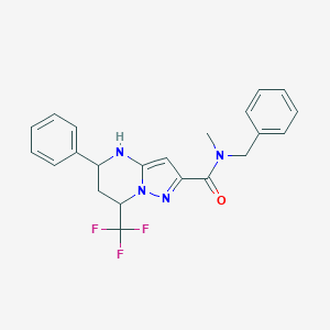 molecular formula C22H21F3N4O B443696 N-benzyl-N-methyl-5-phenyl-7-(trifluoromethyl)-4,5,6,7-tetrahydropyrazolo[1,5-a]pyrimidine-2-carboxamide 