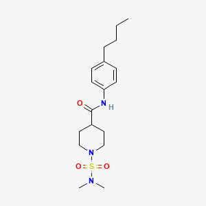 molecular formula C18H29N3O3S B4436963 N-(4-butylphenyl)-1-[(dimethylamino)sulfonyl]-4-piperidinecarboxamide 