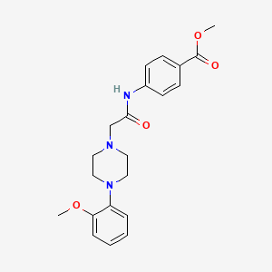 molecular formula C21H25N3O4 B4436971 methyl 4-({[4-(2-methoxyphenyl)-1-piperazinyl]acetyl}amino)benzoate 