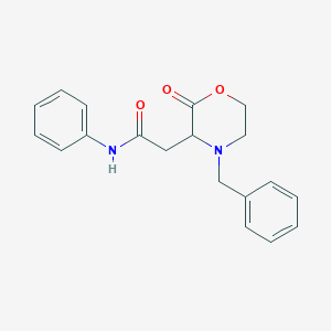 molecular formula C19H20N2O3 B4436979 2-(4-benzyl-2-oxo-3-morpholinyl)-N-phenylacetamide 