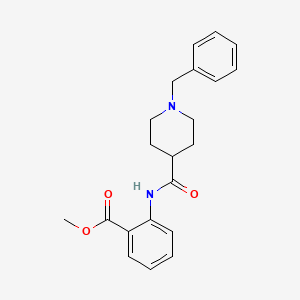 molecular formula C21H24N2O3 B4437000 methyl 2-{[(1-benzyl-4-piperidinyl)carbonyl]amino}benzoate 