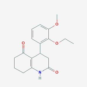 molecular formula C18H21NO4 B4437028 4-(2-ethoxy-3-methoxyphenyl)-4,6,7,8-tetrahydro-2,5(1H,3H)-quinolinedione 