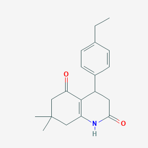 molecular formula C19H23NO2 B4437032 4-(4-ethylphenyl)-7,7-dimethyl-4,6,7,8-tetrahydro-2,5(1H,3H)-quinolinedione 