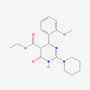 ethyl 6-(2-methoxyphenyl)-4-oxo-2-(1-piperidinyl)-1,4,5,6-tetrahydro-5-pyrimidinecarboxylate