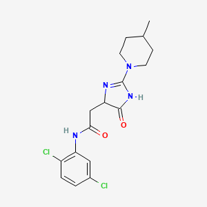 molecular formula C17H20Cl2N4O2 B4437063 N-(2,5-dichlorophenyl)-2-[2-(4-methyl-1-piperidinyl)-5-oxo-4,5-dihydro-1H-imidazol-4-yl]acetamide 