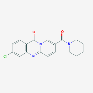 molecular formula C18H16ClN3O2 B4437069 3-chloro-8-(1-piperidinylcarbonyl)-11H-pyrido[2,1-b]quinazolin-11-one 