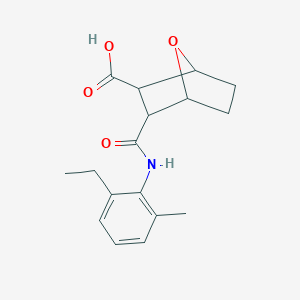 molecular formula C17H21NO4 B443707 3-[(2-Ethyl-6-methylanilino)carbonyl]-7-oxabicyclo[2.2.1]heptane-2-carboxylic acid 