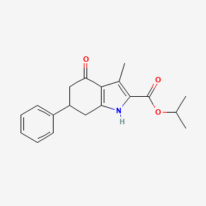molecular formula C19H21NO3 B4437076 isopropyl 3-methyl-4-oxo-6-phenyl-4,5,6,7-tetrahydro-1H-indole-2-carboxylate 