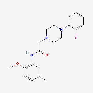 2-[4-(2-fluorophenyl)-1-piperazinyl]-N-(2-methoxy-5-methylphenyl)acetamide