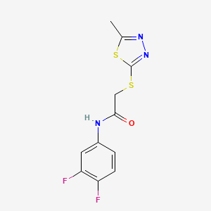 molecular formula C11H9F2N3OS2 B4437084 N-(3,4-difluorophenyl)-2-[(5-methyl-1,3,4-thiadiazol-2-yl)thio]acetamide 