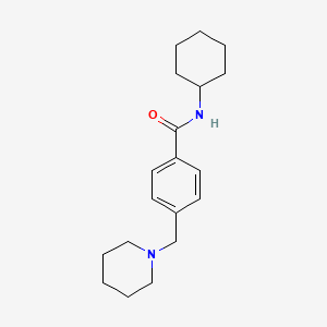 molecular formula C19H28N2O B4437109 N-cyclohexyl-4-(1-piperidinylmethyl)benzamide 