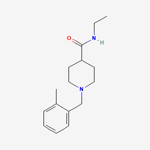 molecular formula C16H24N2O B4437121 N-ethyl-1-(2-methylbenzyl)-4-piperidinecarboxamide 