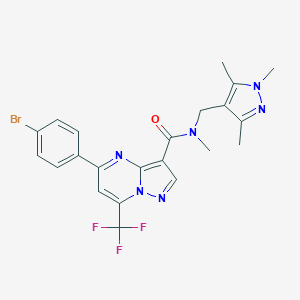 5-(4-bromophenyl)-N-methyl-7-(trifluoromethyl)-N-[(1,3,5-trimethyl-1H-pyrazol-4-yl)methyl]pyrazolo[1,5-a]pyrimidine-3-carboxamide