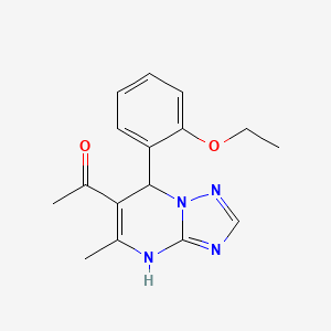 molecular formula C16H18N4O2 B4437140 1-[7-(2-ethoxyphenyl)-5-methyl-4,7-dihydro[1,2,4]triazolo[1,5-a]pyrimidin-6-yl]ethanone 