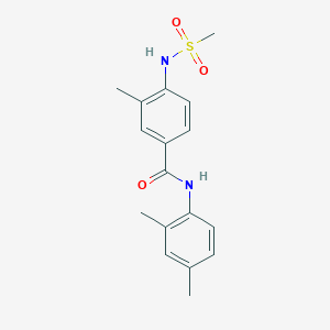 molecular formula C17H20N2O3S B4437152 N-(2,4-dimethylphenyl)-3-methyl-4-[(methylsulfonyl)amino]benzamide 