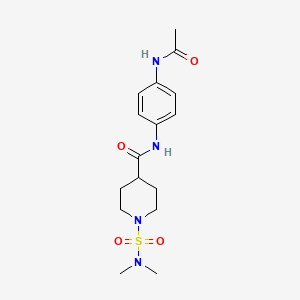 molecular formula C16H24N4O4S B4437156 N-[4-(acetylamino)phenyl]-1-[(dimethylamino)sulfonyl]-4-piperidinecarboxamide 