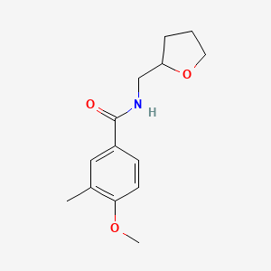 molecular formula C14H19NO3 B4437171 4-methoxy-3-methyl-N-(tetrahydro-2-furanylmethyl)benzamide 