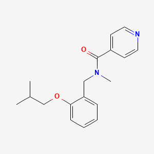 molecular formula C18H22N2O2 B4437192 N-(2-isobutoxybenzyl)-N-methylisonicotinamide 