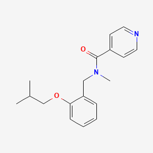 molecular formula C18H22N2O2 B4437192 N-(2-异丁氧基苄基)-N-甲基异烟酰胺 