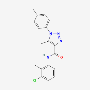 molecular formula C18H17ClN4O B4437198 N-(3-chloro-2-methylphenyl)-5-methyl-1-(4-methylphenyl)-1H-1,2,3-triazole-4-carboxamide 