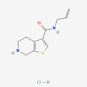 molecular formula C11H15ClN2OS B4437204 N-allyl-4,5,6,7-tetrahydrothieno[2,3-c]pyridine-3-carboxamide hydrochloride 