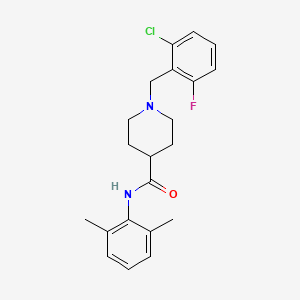 molecular formula C21H24ClFN2O B4437212 1-(2-chloro-6-fluorobenzyl)-N-(2,6-dimethylphenyl)-4-piperidinecarboxamide 