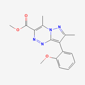 molecular formula C16H16N4O3 B4437241 methyl 8-(2-methoxyphenyl)-4,7-dimethylpyrazolo[5,1-c][1,2,4]triazine-3-carboxylate 