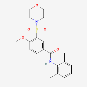 molecular formula C20H24N2O5S B4437273 N-(2,6-dimethylphenyl)-4-methoxy-3-(4-morpholinylsulfonyl)benzamide 