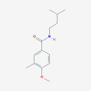 molecular formula C14H21NO2 B4437278 4-methoxy-3-methyl-N-(3-methylbutyl)benzamide 