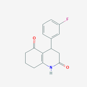 molecular formula C15H14FNO2 B4437283 4-(3-fluorophenyl)-4,6,7,8-tetrahydro-2,5(1H,3H)-quinolinedione 