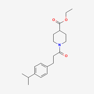 molecular formula C20H29NO3 B4437285 ethyl 1-[3-(4-isopropylphenyl)propanoyl]-4-piperidinecarboxylate 
