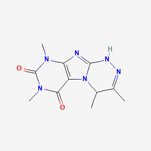 molecular formula C11H14N6O2 B4437294 3,4,7,9-tetramethyl-1,4-dihydro[1,2,4]triazino[3,4-f]purine-6,8(7H,9H)-dione CAS No. 382646-12-0