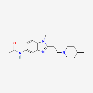 N-{1-methyl-2-[2-(4-methyl-1-piperidinyl)ethyl]-1H-benzimidazol-5-yl}acetamide