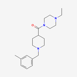 molecular formula C20H31N3O B4437315 1-ethyl-4-{[1-(3-methylbenzyl)-4-piperidinyl]carbonyl}piperazine 