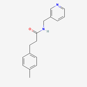 molecular formula C16H18N2O B4437335 3-(4-methylphenyl)-N-(3-pyridinylmethyl)propanamide 