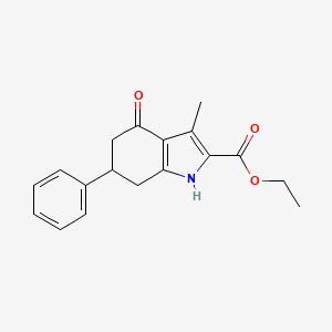 molecular formula C18H19NO3 B4437347 ethyl 3-methyl-4-oxo-6-phenyl-4,5,6,7-tetrahydro-1H-indole-2-carboxylate 