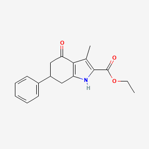 ethyl 3-methyl-4-oxo-6-phenyl-4,5,6,7-tetrahydro-1H-indole-2-carboxylate